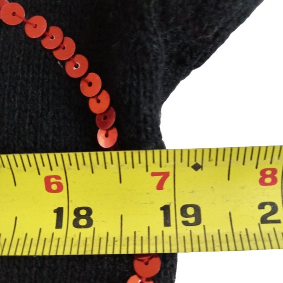 Lambs Wool IMARI Festive Piano and Martinis Sequin Sweater Womens Size Small - Picture 6 of 9